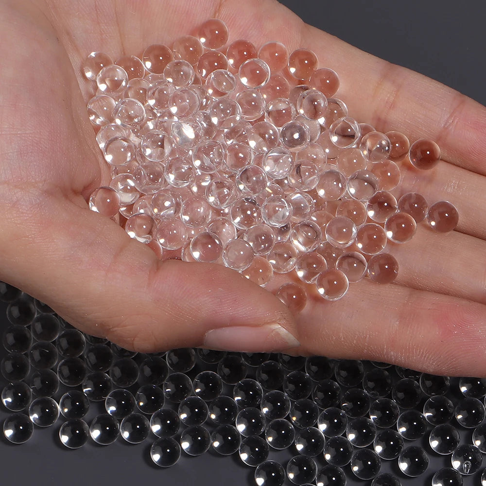 Crystal-Look Acrylic Round Beads for Crafts and Decor