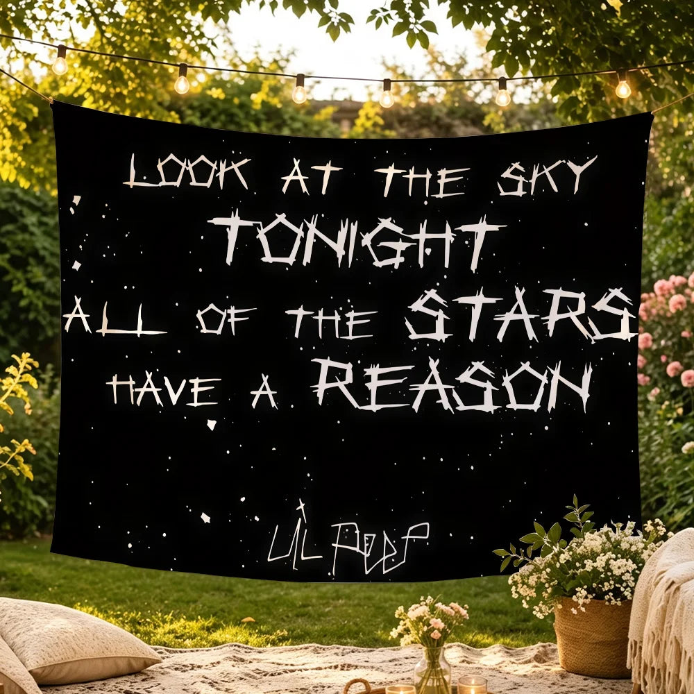 Lil Peep-Inspired Wall Tapestry — Large, Fade-Resistant Music Decor for Bedrooms & Studios