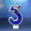 Blue Crown Number Birthday Candle