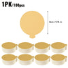 Ensemble de 10 plateaux réutilisables dorés pour présentations de gâteaux et pâtisseries, largeur de 8 cm.