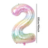 Pastel Rainbow Number Foil Balloon (40 inch)