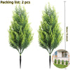 Two artificial green Persian fern stakes, 50cm tall, shown standing upright.