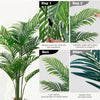 Step-by-step instructions for inserting a trunk into a connector to shape artificial palm leaves.
