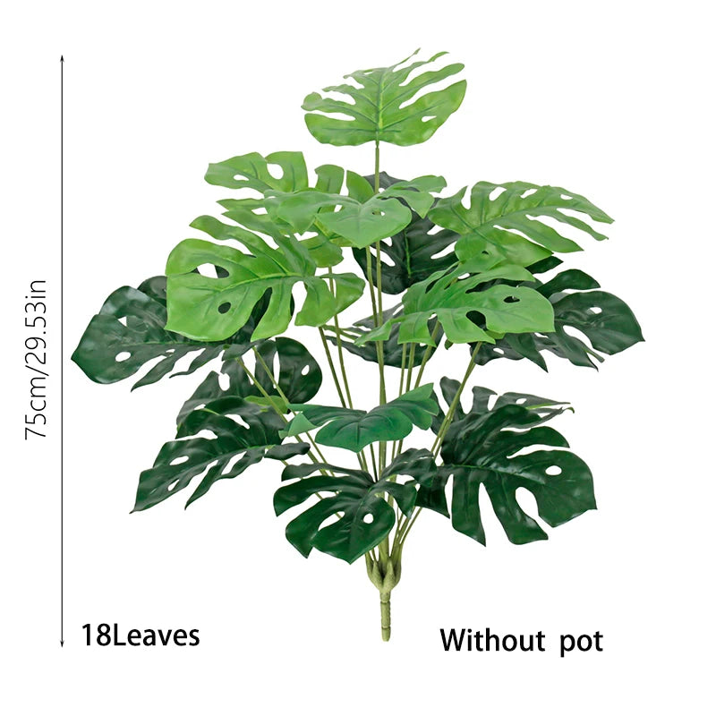 Lifelike Monstera Artificial Palm Tree for Home and Office Decor