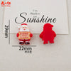 Two resin figurines, one white Santa and one red bear, are displayed on a card with the text I'm Walkin on Sunshine.