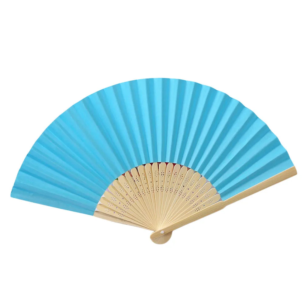 Elegant Foldable Bamboo Hand Fan for Weddings & Parties
