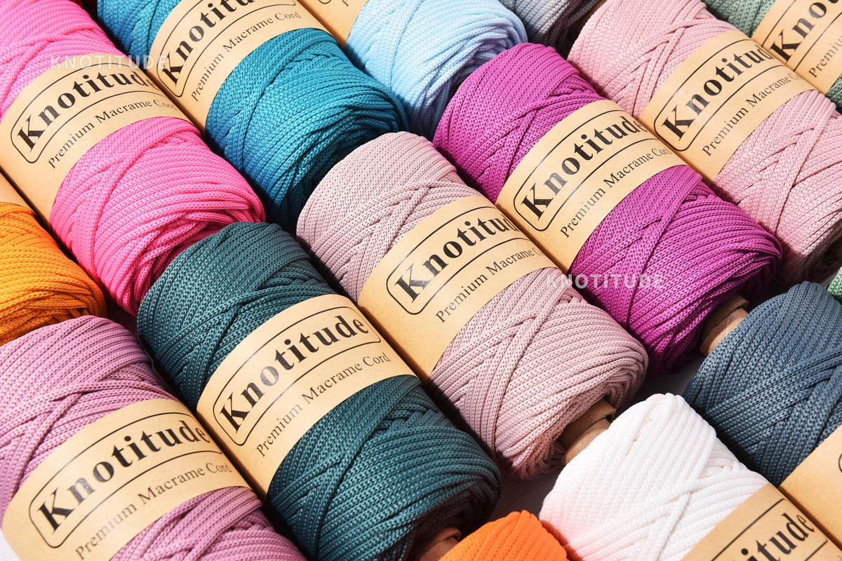 4mm Polyester Macrame Cord - 300g Spool for Knitting & DIY Crafts