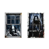 Scary Halloween Window Cover Set with Blood-Themed Design
