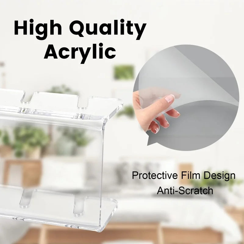 Clear acrylic cap storage rack with protective film design for anti-scratch use