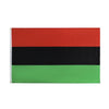A rectangular flag featuring horizontal stripes of red, black, and green.