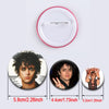 A set of collectible button pins featuring album cover designs from a punk band.