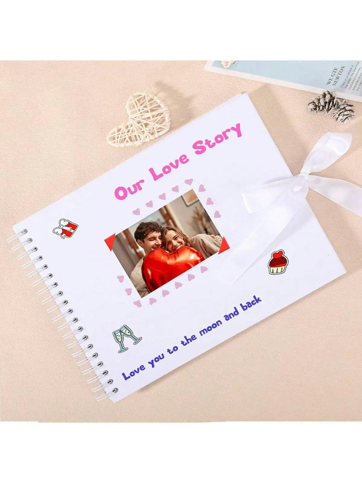 Large 40-Page Scrapbook Album for Photos and DIY Crafting