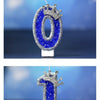 Blue Crown Number Birthday Candle