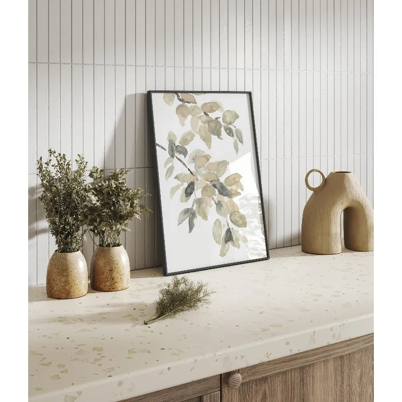 Botanical Sage Green Canvas Wall Art Set of 3