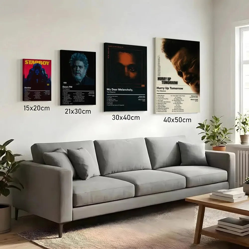 The Weeknd Calligraphy Album Art Canvas Print