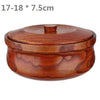 Natural Solid Wood Serving Bowl with Lid