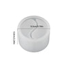 White silicone mold shaped like Yin Yang for DIY candlestick holders, measuring 5.8cm/2.28in in diameter and 9.5cm/3.74in in 