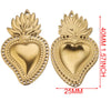 Gold Sacred Heart Charms for Jewelry Making