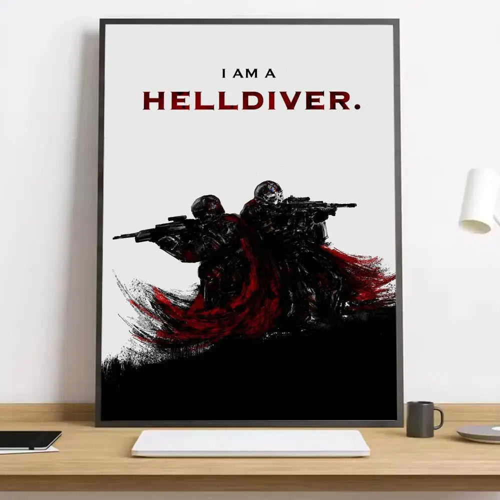 Helldivers II HD Canvas Art Print – Game-Inspired Wall Decor