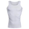 White men's seamless compression tank top for waist and core shaping