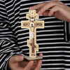 Handcrafted Wooden Orthodox Crucifix Desk Display