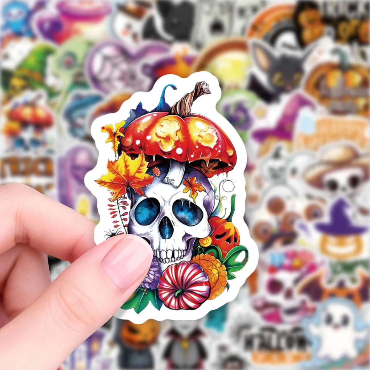 Halloween Sticker Pack – 50 Waterproof Die-Cut Decals