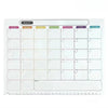 A monthly planner grid for tracking notes and tasks with days of the week labeled.