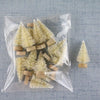 Set of 12 Snow-Flocked Mini Christmas Trees with Wooden Bases