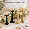 Black and Gold Retro Metal Pillar Candle Holder