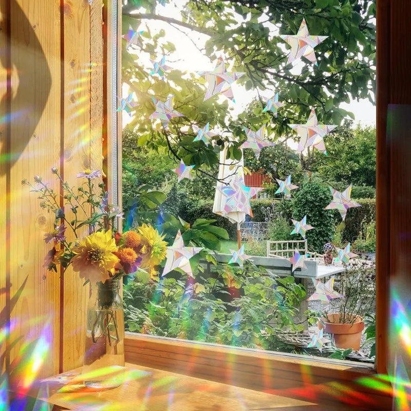 Rainbow Prism Window Stickers – 29 Assorted Sun Catcher Designs