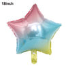 A 18-inch foil balloon shaped like a star with pink and blue iridescent colors.
