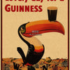 A vintage-style poster featuring a toucan against a warm background with the text Lovely day for a GUINNESS.