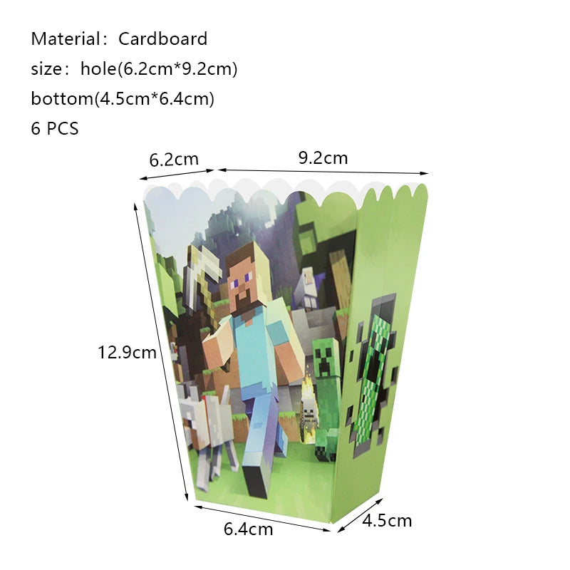 A cardboard cutout decoration featuring cartoon characters in a forest setting.