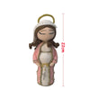 Handcrafted Virgin Mary crochet doll with a white crown and pink dress