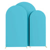 Three light blue arch stand backdrops for wedding and event decor