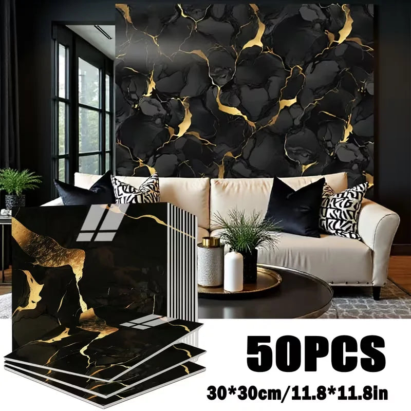 Peel-and-Stick Marble Wall Sticker for Home Decor