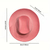 A pink Boho Western cowboy hat wall vase with a rounded top and decorative pattern.