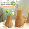 Hand-Woven Rattan Style Decorative Vase