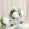 White Dahlia Artificial Flowers with Stems – 25-Piece Set for Wedding & Event Decor