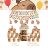 Birthday party decorations kit featuring banners, hangings, and cake toppers with capybara themes