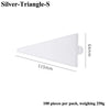 A white Silver-Triangle-S dessert cake board, 115mm long and 64mm high.