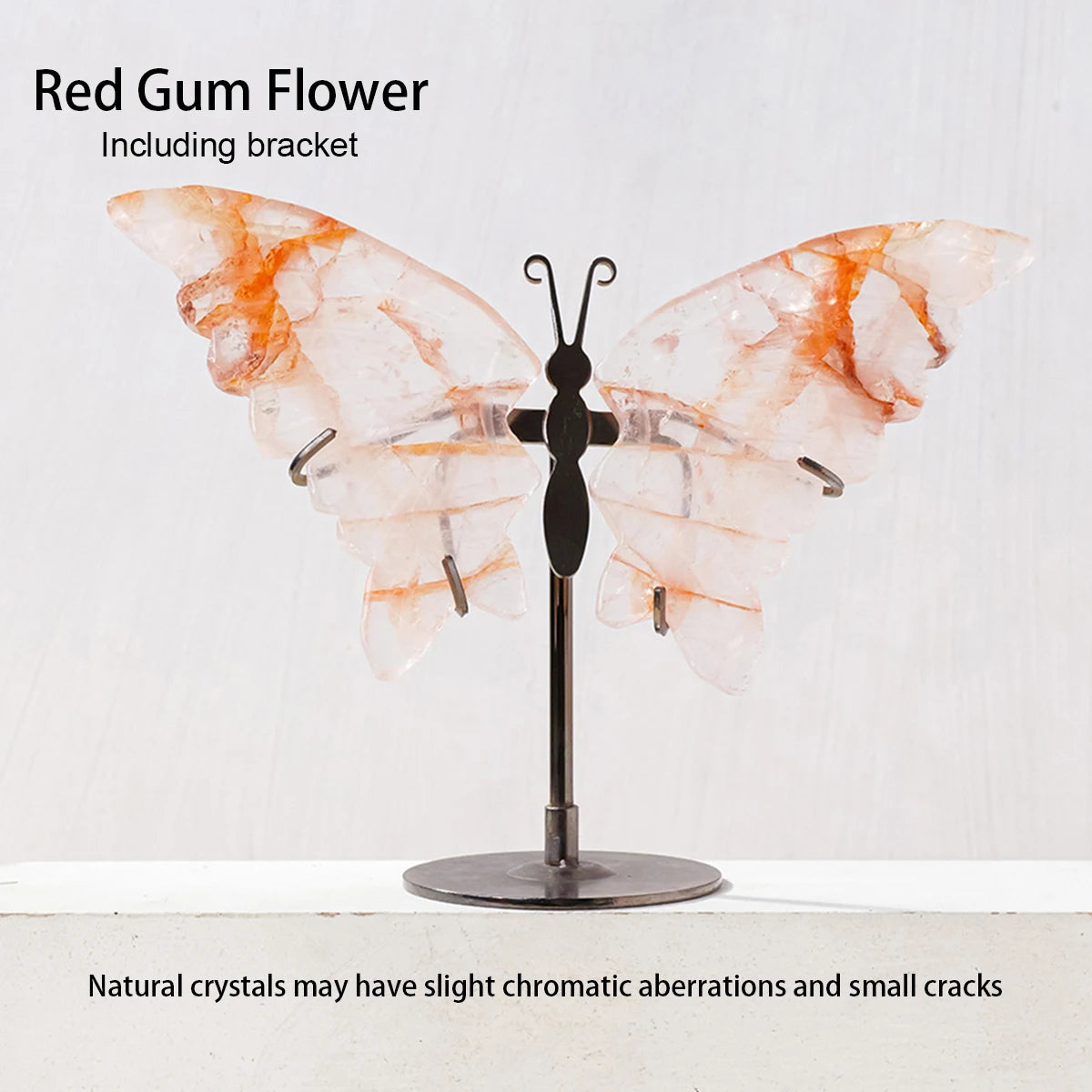 Hand-Carved Natural Amethyst Crystal Butterfly Desk Ornament