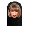 A realistic 3D printed celebrity cosplay mask featuring blonde hair and red lips.