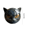 Black Cat Resin Figurine with Marble Texture