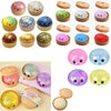A collection of various squishy stress relief toys in different colors and shapes, including eggs, spheres, and round items.