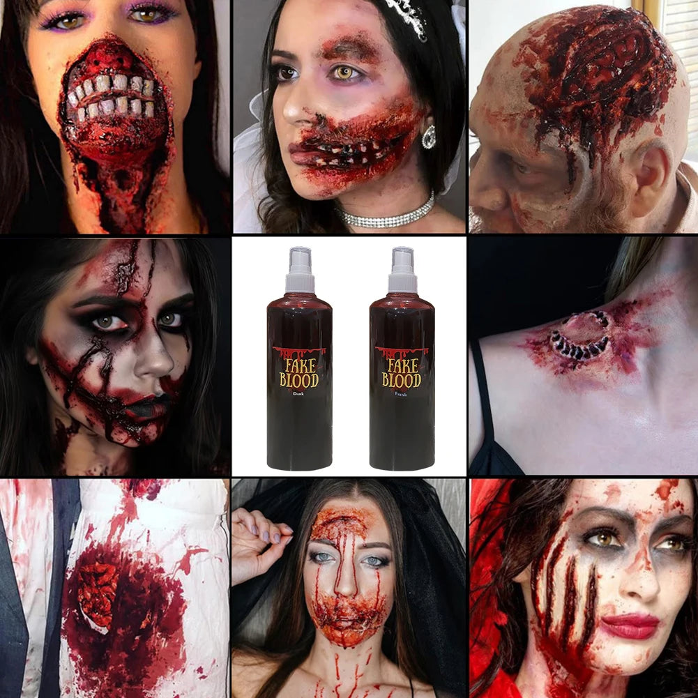 Realistic Fake Blood with Spray Head for Halloween Cosplay