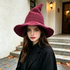 Foldable Knitted Witch Hat for Halloween Costumes & Parties