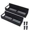Black magnetic spice rack with multiple compartments and storage holders for the refrigerator