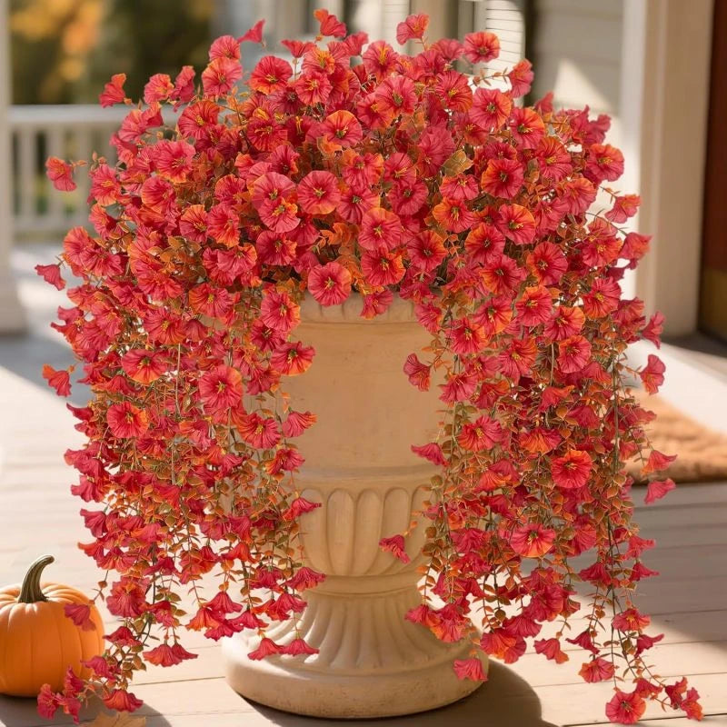 Vibrant Artificial Morning Glory Vine Garland