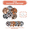 A package of 7 foil balloons featuring jungle safari animals like monkeys and tigers.